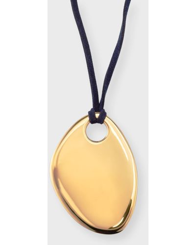 Soko Sabi Organic Drop Pendant Necklace - Metallic