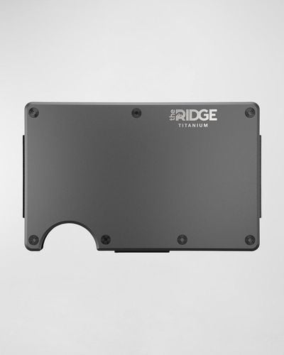 THE RIDGE Rfid Cash Strap Metal Wallet, Titanium - Gray