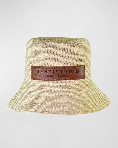 Sensi Studio Classic Crochet Lampshade Bucket Hat - Natural