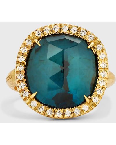 Marco Bicego 18k Yellow Gold Jaipur Sunset Ring In Blue Topaz, Size 7