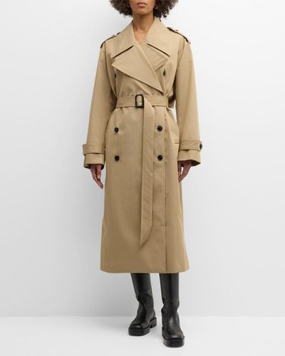 Co. Oversized Belted Trench At - Natural