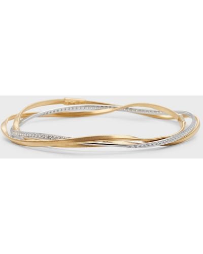 Marco Bicego 18k Gold Bangle With Diamonds - Natural