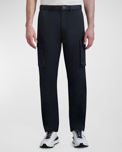Karl Lagerfeld Belted Cargo Pants - Blue