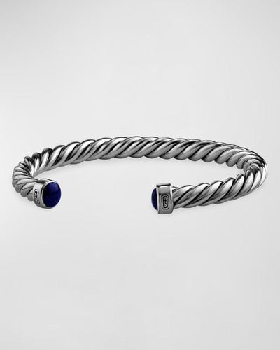 David Yurman 6Mm Cable Classic Cuff Bracelet - Metallic