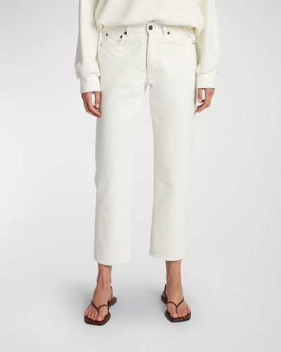 The Row Lesley Cropped Jeans - White