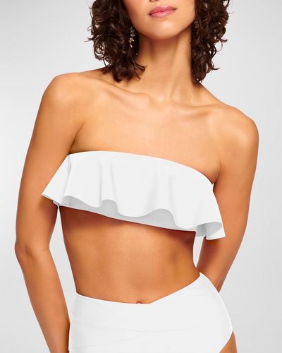 Ramy Brook Cecile Bandeau Bikini Top - White