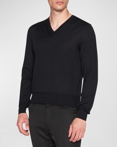 Tom Ford Cashmere V-Neck Sweater - Black