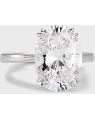 Fantasia by Deserio Cubic Zirconia Oval Solitaire Ring - White