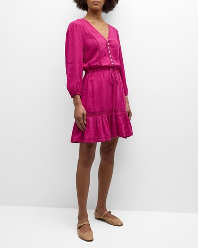Rails Lilibet Drawstring Mini Dress - Pink
