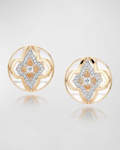 Farah Khan Atelier 18kt Yellow Gold Pure Clear Kashmir Audacious Earrings - Metallic