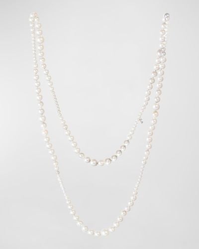 Utopia 18k White Gold Necklace With Freshwater Pearls