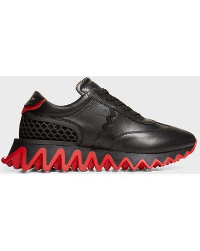 Christian Louboutin Loubishark Leather Sneakers - Black