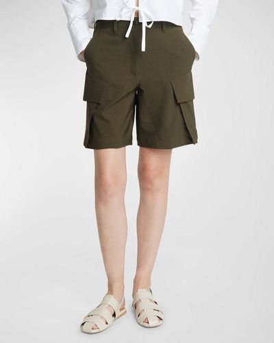 JW Anderson Tailored Wool-Blend Cargo Shorts - Green