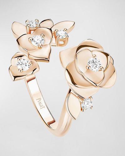 Piaget Rose 18k Rose Gold Diamond Ring - Natural