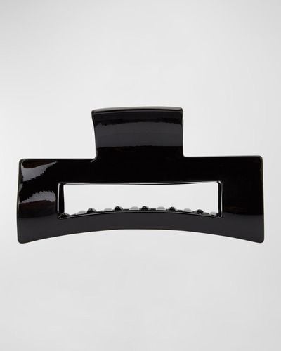 France Luxe Large Cutout Rectangle Jaw Hair Clip - Black