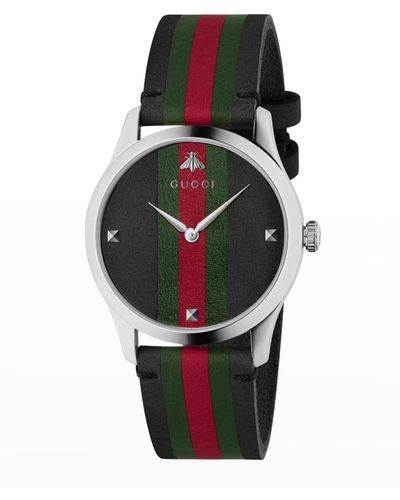 Gucci Timeless Embroidered Bee Watch - Multicolor