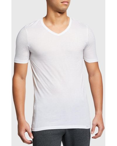 Hanro Ultralight Cotton V-neck T-shirt - White