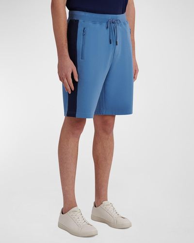 Bugatchi Double-Sided Comfort Jogging Shorts - Blue