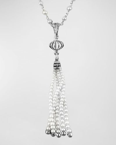Lagos Luna-Tassel Necklace - White
