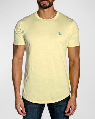 Jared Lang Pima Cotton Crewneck T-Shirt - Yellow