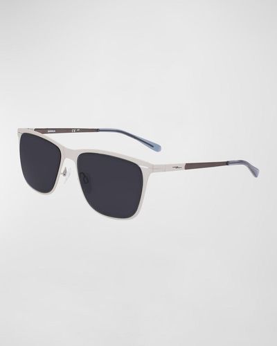 Shinola Metal Rectangle Sunglasses - Blue
