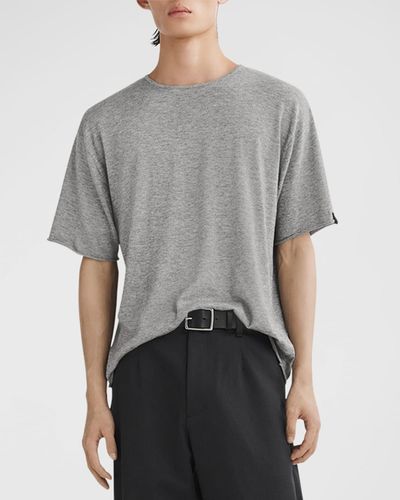 Rag & Bone Reid Knit Merino T-Shirt - Gray