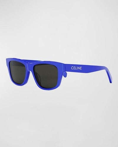 Celine Monochroms Square Acetate Sunglasses - Blue