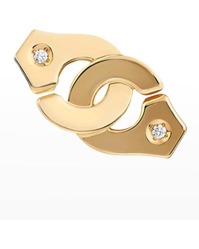 Dinh Van Yellow Gold Menottes R8 Diamond Stud Earring, Single - Metallic