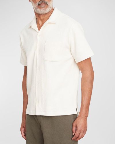 Vince Boucle Cabana Camp Shirt - White