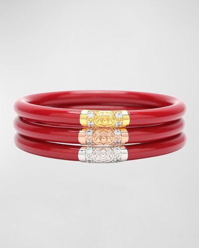 BuDhaGirl Three Kings All Weather Bangles - Red
