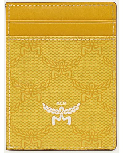 MCM Himmel Lauretos Faux Leather Card Case - Yellow