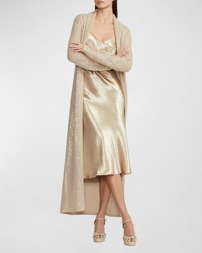 Ralph Lauren Collection Cashmere Open-Knit Cardigan With Sequin Details - Natural