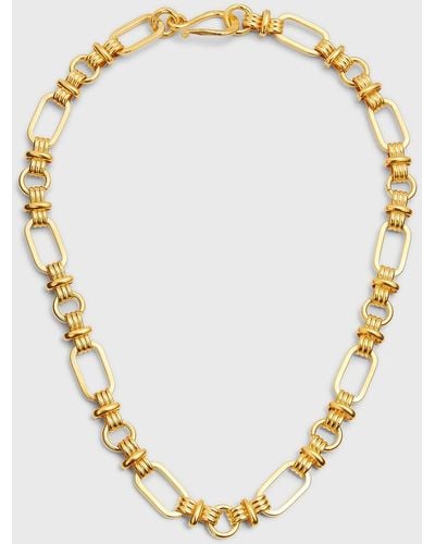 Dina Mackney Nouveau Chain Smooth Link Necklace With Connectors - Metallic