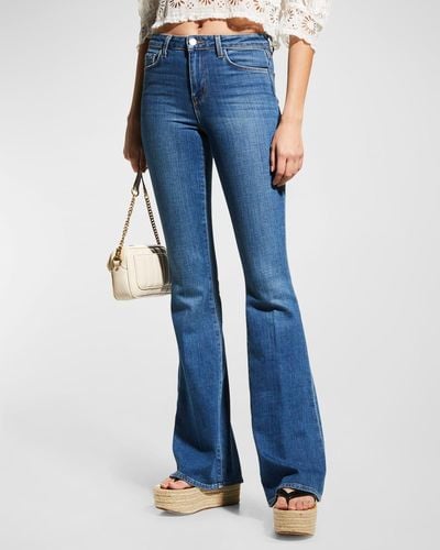 L'Agence Bell High-Rise Flare Jeans - Blue