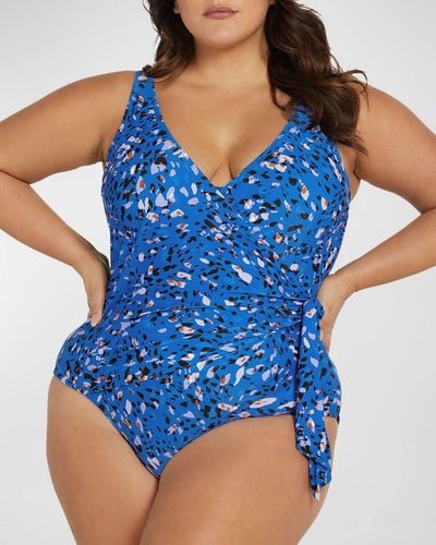 Artesands Plus Size Jaqua Hayes One-Piece Swimsuit - Blue