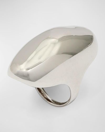 Alexis Molten Knuckle Ring - White