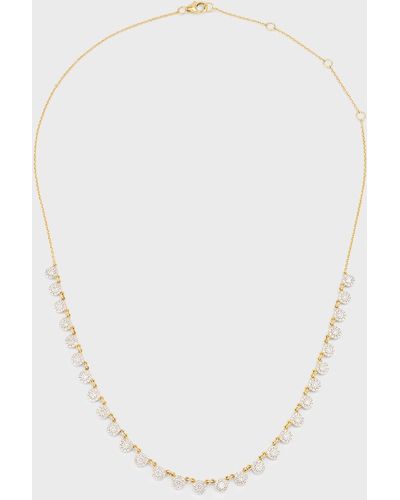 Siena Jewelry 14k Yellow Gold Diamond Disc Necklace - White