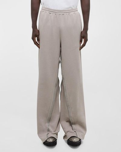 Helmut Lang Gusset Cotton Sweatpants - Gray