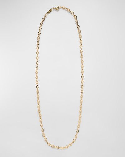 Azlee 18k Yellow Gold Medium Lozenge-link Chain Necklace, 20"l - White
