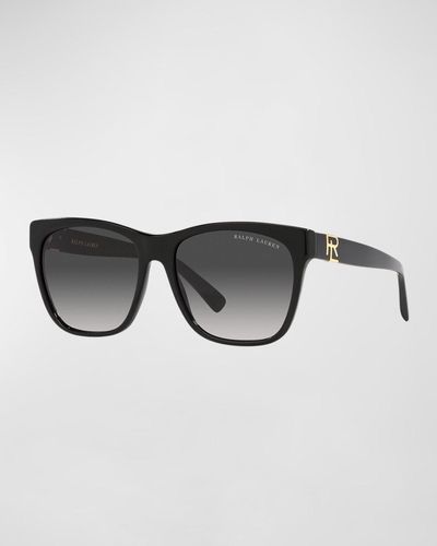Lauren by Ralph Lauren Rl Monogram Gradient Square Acetate Sunglasses - Black