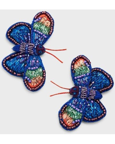 Mignonne Gavigan Monique Butterfly Stud Earrings - Blue