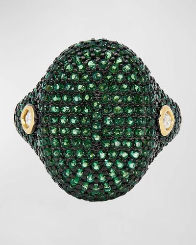 Freida Rothman Pave Cubic Zirconia Statement Ring - Green