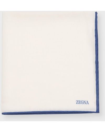 Zegna Cotton-Silk Pocket Square - Natural