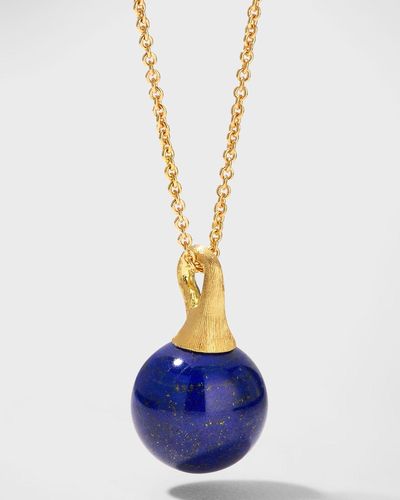 Marco Bicego 18k Africa Lapis Pendant Necklace - Blue