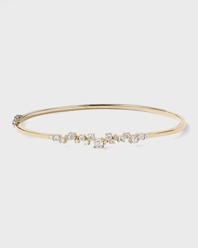 Lana Jewelry Solo Cluster Hinge Bangle, Size 7 - Natural