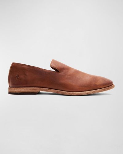 Frye Chris Venetian Vintage Leather Loafers - Brown