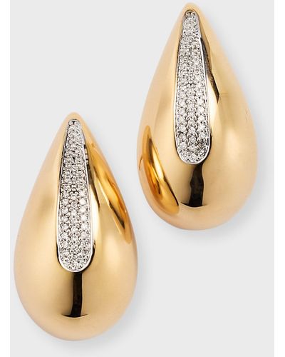 Siena Jewelry 14K Diamond Teardrop Earrings - Metallic