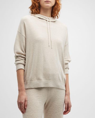 Barefoot Dreams Hooded Funnel-neck Pullover - Natural