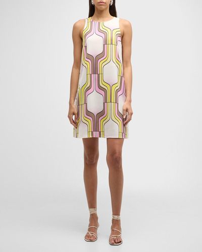 Marella Agordo Geometric-Print Mini Shift Dress - Multicolor