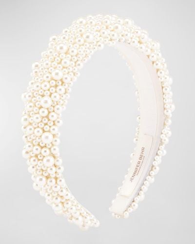 Jennifer Behr Bailey Pearly Headband - White